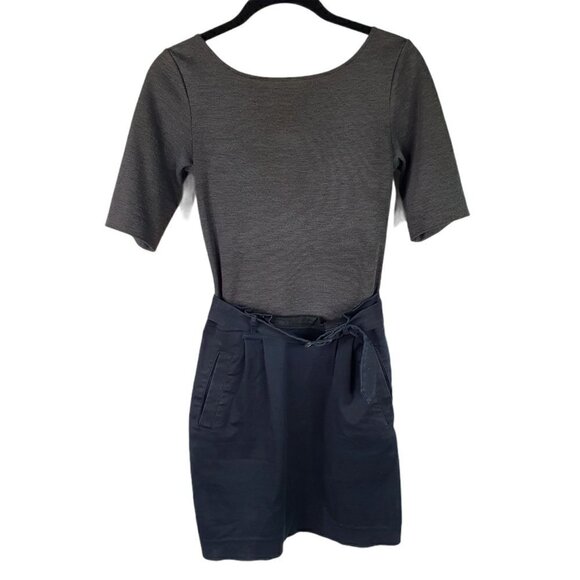 Armani Exchange Gray Black Belted Mini Dress Short - Picture 1 of 9